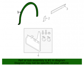 Front left wing arch trim Volkswagen ID.4 21-23