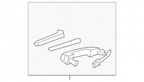 Cadillac ATS 15-19 keyless 4-pin outer front left door handle, broken