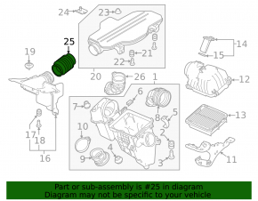 Air duct from air intake Honda Accord 18-22 2.0 hybrid