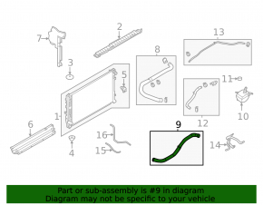 Lower cooling pipe Nissan Rogue 21-21 2.5 complete 2 parts