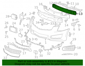 Cadillac ATS 13-19 Front Bumper Reinforcement