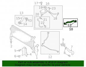 Upper cooling pipe for Hyundai Elantra AD 17-20 1.4 radiator