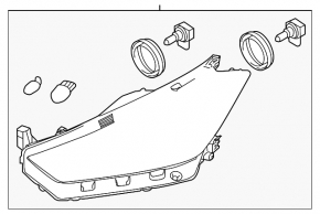 Left front headlight for Nissan Kicks 18-20 S, SV