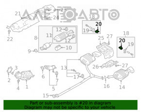 Rear right muffler bracket Kia Optima 16-20