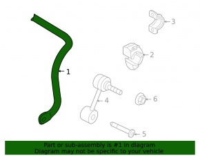 Rear stabilizer Audi Q3 8U 15-18 AWD 21.7mm