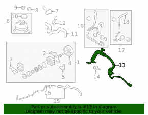 High pressure hose power steering Nissan Murano z51 09-14