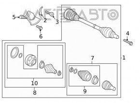 Drive axle rear left Audi Q7 16-