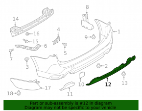 Subaru Forester 19-24 SK rear bumper trim texture