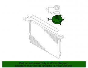 Coolant expansion tank for Volkswagen Arteon 19-23