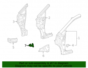 Front Right Fender Bracket Lexus RX350 RX450h 10-15