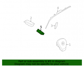 Airbag knee passenger right BMW X5 F15 14-18 black