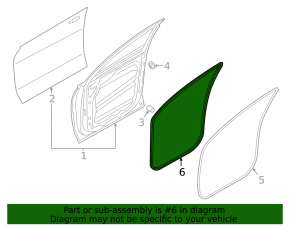 Hyundai Santa FE 20-23 front right door seal