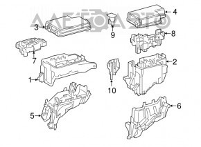 Right underhood fuse box for Toyota Rav4 16-18 hybrid