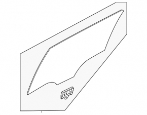 Glass of the rear right door Kia Niro 23-