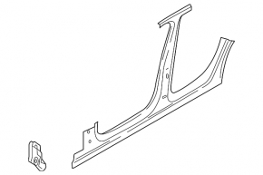 Body pillar central left Audi A4 B9 17- on the body, butt