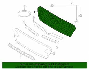 Subaru XV Crosstrek 18-19 radiator grille base
