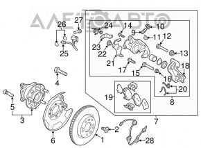 ABS sensor wire rear right Hyundai Elantra AD 17-20