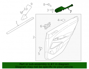 Rear right window lift control Hyundai Tucson 16-21