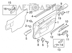 Subaru Outback 10-14 front right door panel