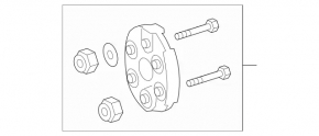 Cardan coupling Mercedes W167 GLE 350 20-23 2.0T AWD