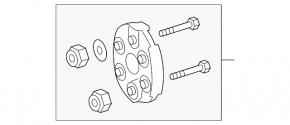 Cardan coupling Mercedes W167 GLE 350 20-23 2.0T AWD