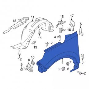 Front right wing Ford Explorer 16-19