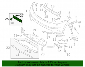Land Rover Range Rover Velar 18-23 Front Bumper License Plate