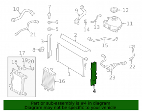 Radiator bracket left BMW 4 F32/33/36 14-16