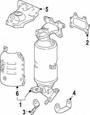 Exhaust manifold with catalytic converter Honda CRV 23- HEV