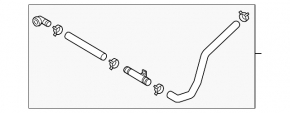 Cooling pipe lower Hyundai Sonata 18-19 2.4