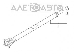 Cardan shaft cardan front BMW 3 G20 19- AWD