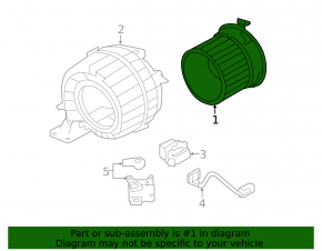 Nissan Leaf 13-17 heater fan motor