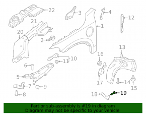 Right side arch protection for Volvo XC60 18-25