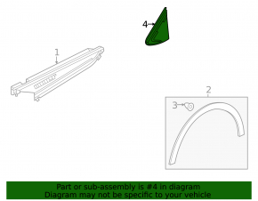 Triangle corner of the wing front left Chevrolet Bolt EUV 22-23 type 2