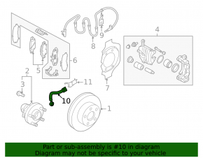 Front right brake hose for Infiniti FX35 QX70 09-17