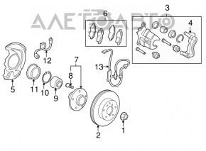 Brake Disc Cover Front Right Lexus ES350 07-12