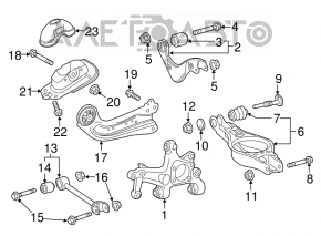 Rear right longitudinal arm Toyota Prius 50 Prime 17-22 microcracks S/B