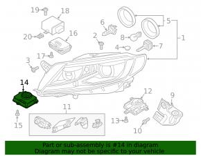 Ignition unit VW CC 13-17 rest led