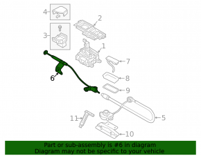 Audi Q8 19-25 automatic transmission cable, front