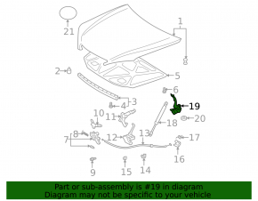 Right hood hinge for Lexus ES300 ES330