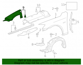 Right engine cover for Lexus IS250 IS300 IS350 06-13
