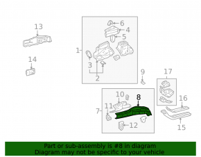 Inner part of the front left side member of a Toyota Corolla e12 03-06