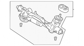 VW Tiguan 18-21 steering rack with electric power steering