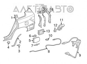 Rear right wing seal Toyota Highlander 08-13