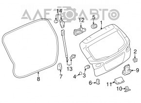 Subaru Outback 10-14 trunk lock