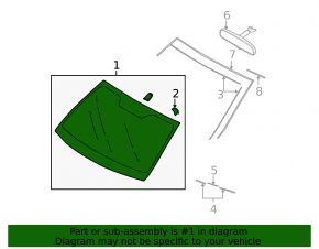 Subaru Outback Windshield 10-14 USA