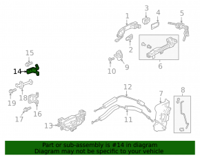 Door hinge upper front right Honda Clarity 18-21 usa