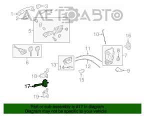Front left door limiter for Toyota Highlander 14-19