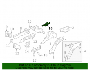 Left front subframe lug for Honda Accord 18-22