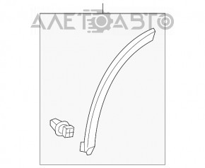 Lower rear left door arch trim for Lexus RX350 RX450h 16-22 defective